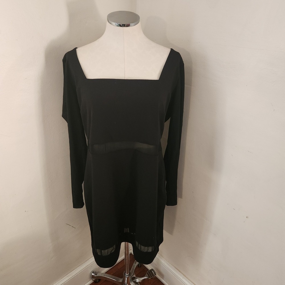 Iris Black Long Sleeve Dress Women's Size 3X‎